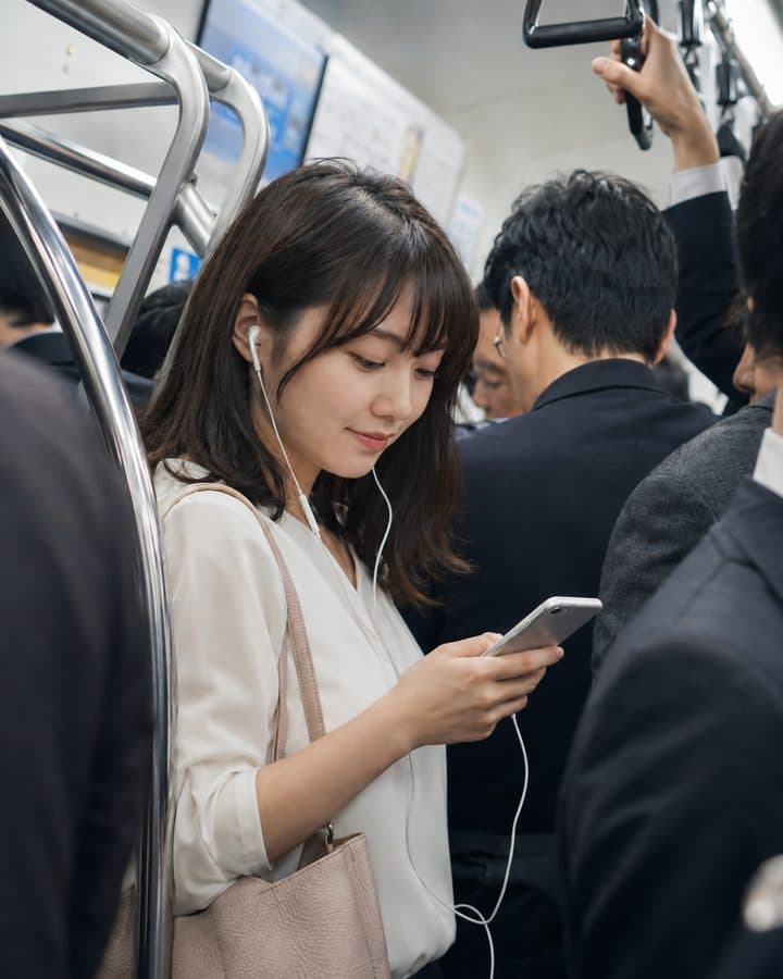 通勤中でも
